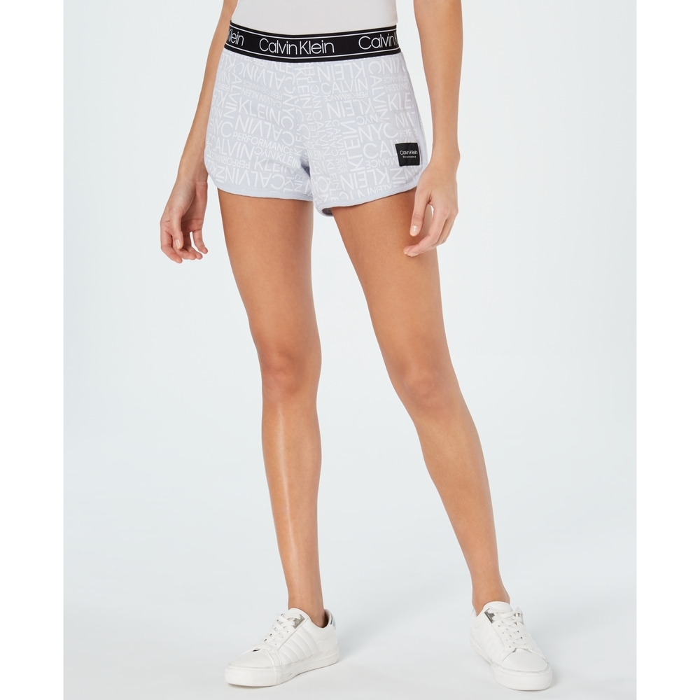 Calvin Klein Womens Activewear Performance Logo Print Shorts-L
